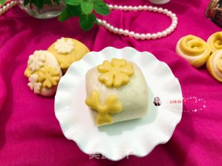 双色花式馒头的做法