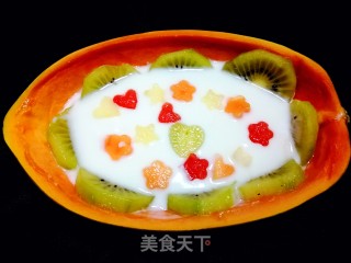 木瓜酸奶盅的做法