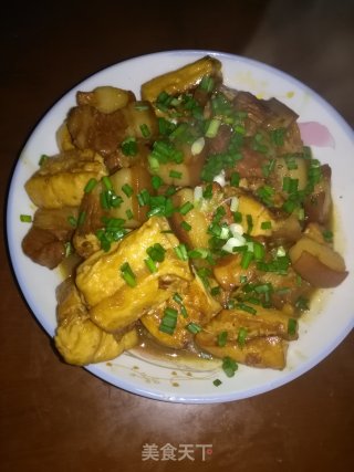 糖醋五花肉焖豆腐的做法