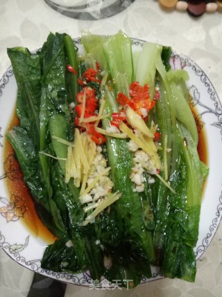 水煮油麦菜的做法