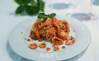 海鲜天使意面的做法