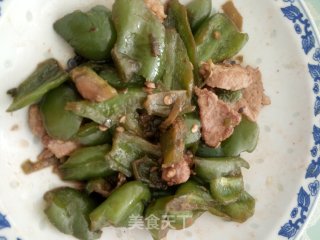 快手懒人餐 青椒炒肉的做法