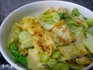 饭店味道的手撕包菜的做法