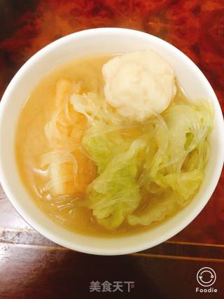 黄芽菜粉丝丸子汤的做法