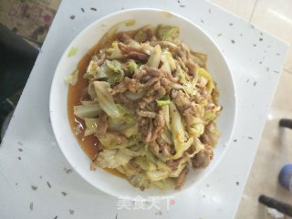 快手懒人餐之莲白肉丝的做法