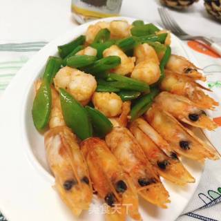 荷兰豆炒虾仁的做法