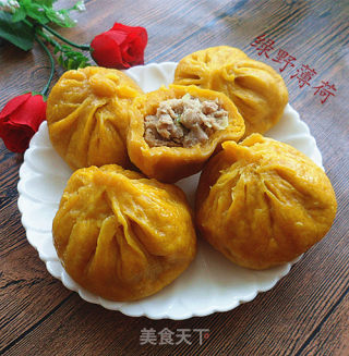 南瓜面猪肉大葱包子的做法