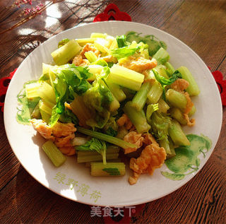 #快手懒人餐#鸡蛋炒芹菜的做法