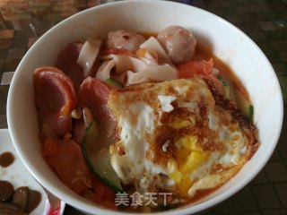 番茄红肠烩面的做法
