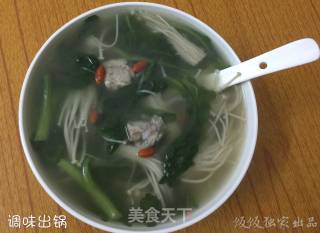 排骨金针菇汤的做法