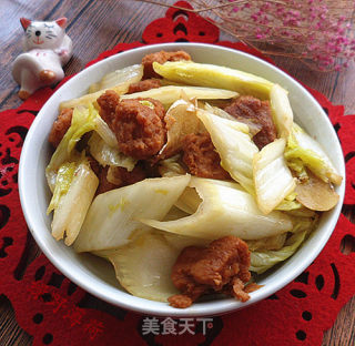 素肉炒白菜心的做法