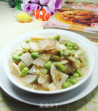 榨菜冬笋炒毛豆的做法