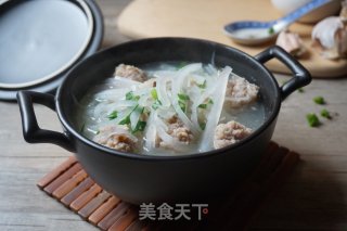 萝卜丝肉丸汤的做法