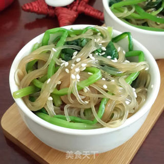 粉丝拌菠菜的做法