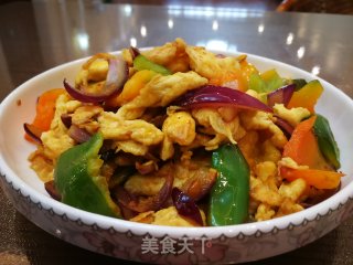 青椒炒鸡蛋的做法
