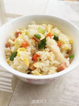五彩炒饭的做法