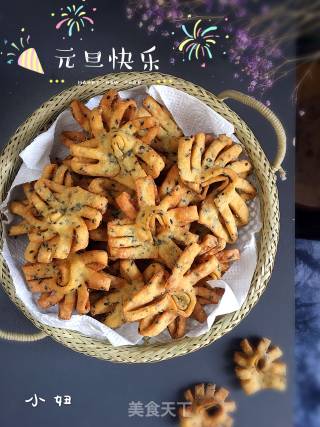 玉米面花果子的做法
