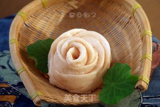 蒸玫瑰馒头的做法