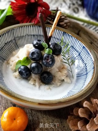 蓝莓山药泥的做法