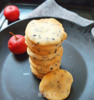 黄油黑芝麻小圆饼的做法