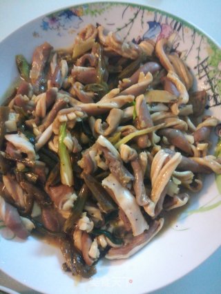 酸菜炒肚尖的做法