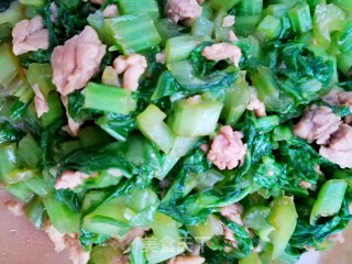 肉末荠菜的做法