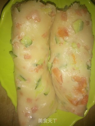午餐肉蔬菜面托儿的做法
