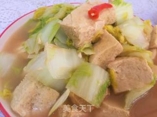 白菜炖冻豆腐的做法