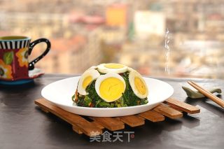 麻将菠菜拌鸡蛋的做法