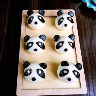 熊猫豆沙包的做法