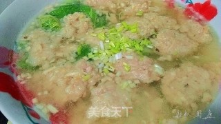 菇粒肉丸汤的做法