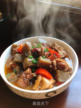 啤酒魔芋豆腐炖鸡的做法