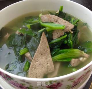 菠菜猪肝汤的做法