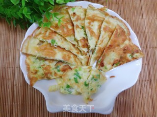 #鸡蛋美食#葱花鹅蛋饼的做法