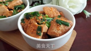 飞鱼子烧豆腐的做法