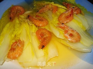 大白菜鸡汤蒸虾的做法步骤：6