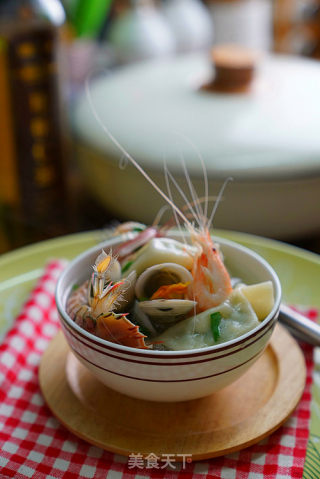 海鲜鸡蛋汤饺的做法