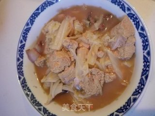 白菜炖冻豆腐的做法