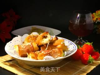 培根牙签油条的做法
