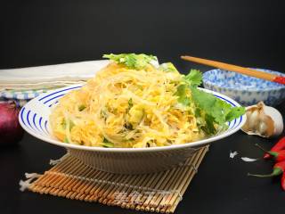 凉拌粉丝包菜丝的做法