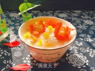 玫瑰茄无花果香米粥的做法
