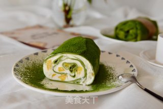 网红抹茶毛巾卷蛋糕的做法