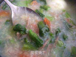 鸡丝青菜粥的做法
