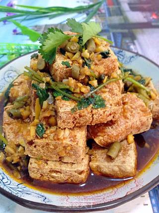 浇汁脆豆腐的做法