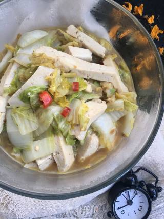 白菜炖豆腐的做法
