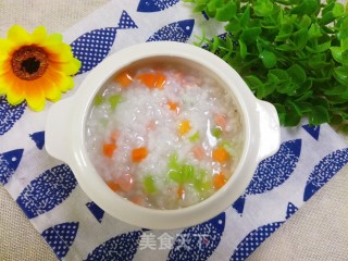 火腿青菜粥的做法