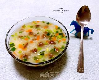 #粥#猪肺韭菜胡萝卜粥的做法