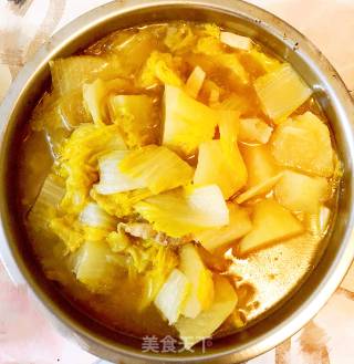 白菜土豆炖粉条的做法