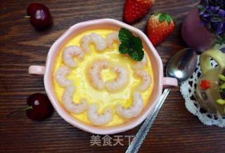 #妈妈的味道#牛奶虾仁蒸蛋的做法