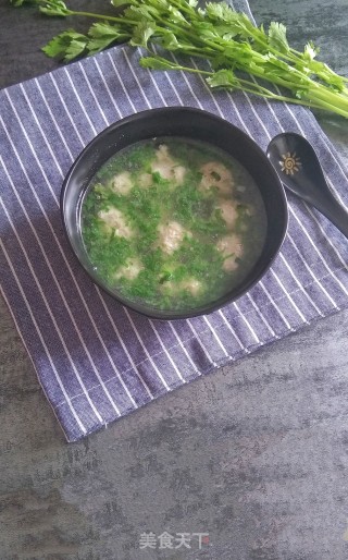 香芹肉丸汤的做法